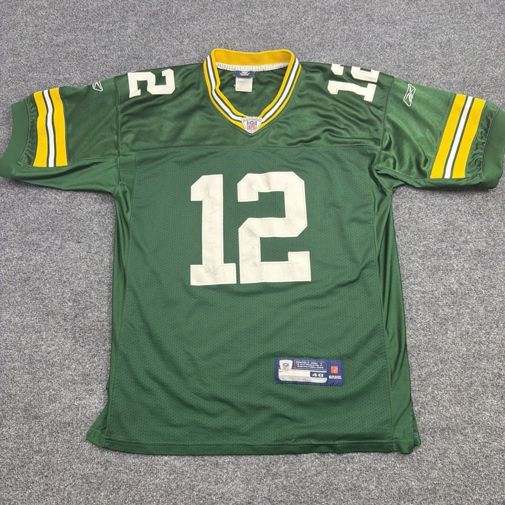 Reebok‎ NFL On Field Aaron Rodgers Jersey Green Bay Packers #12 Men's Size 48